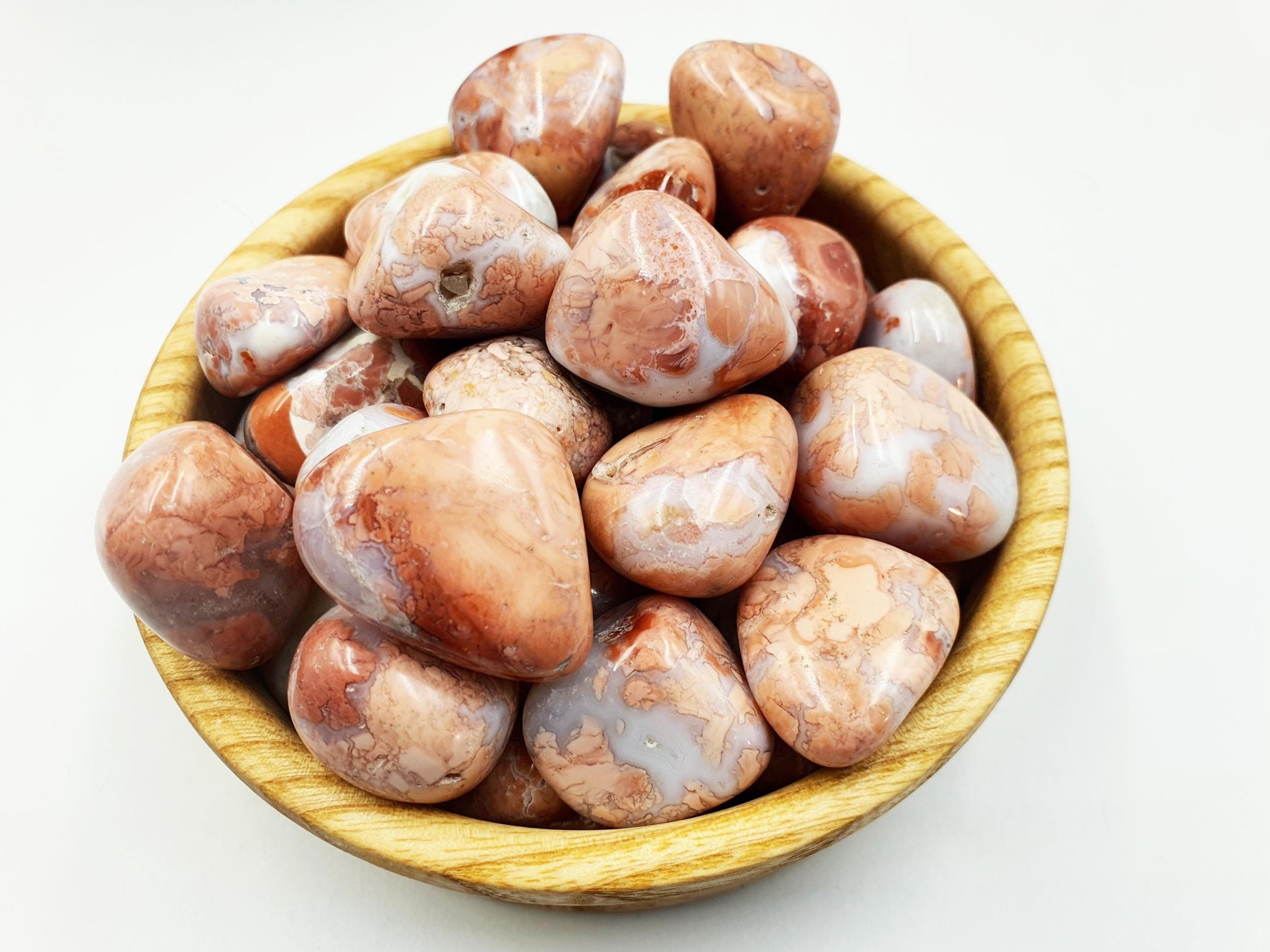 Pink Agate Tumble Stone – Love, Calm & Emotional Balance Healing Crystal, 2-3cm