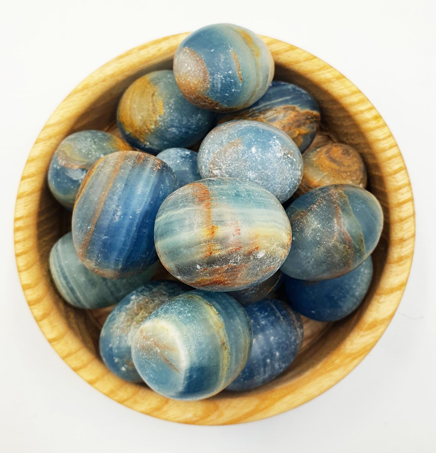 Blue Onyx Tumble Stone - Calming & Strength Healing Crystal