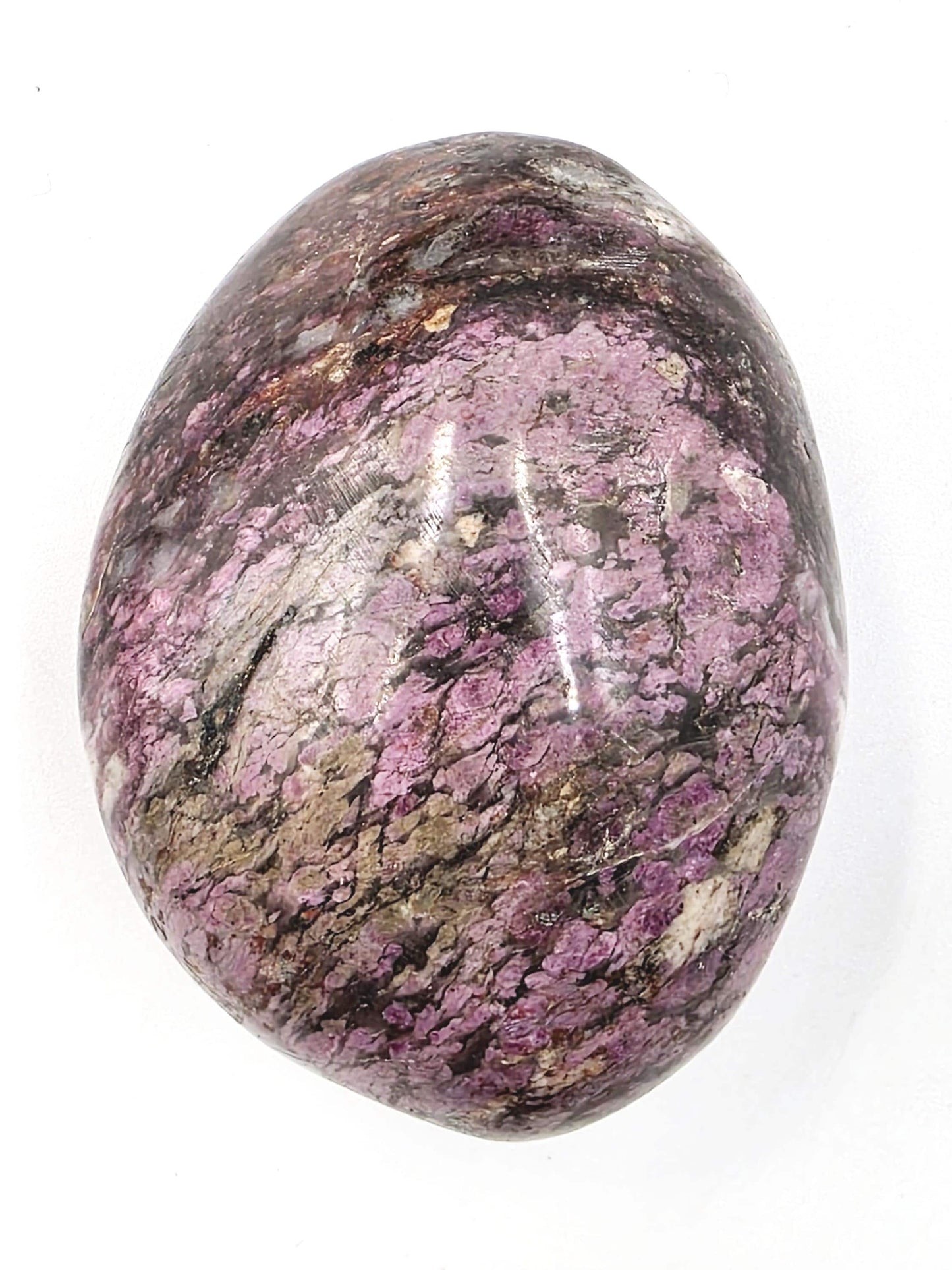 Plum Tourmaline Palm Stone – Love, Compassion & Emotional Healing Crystal, 135g