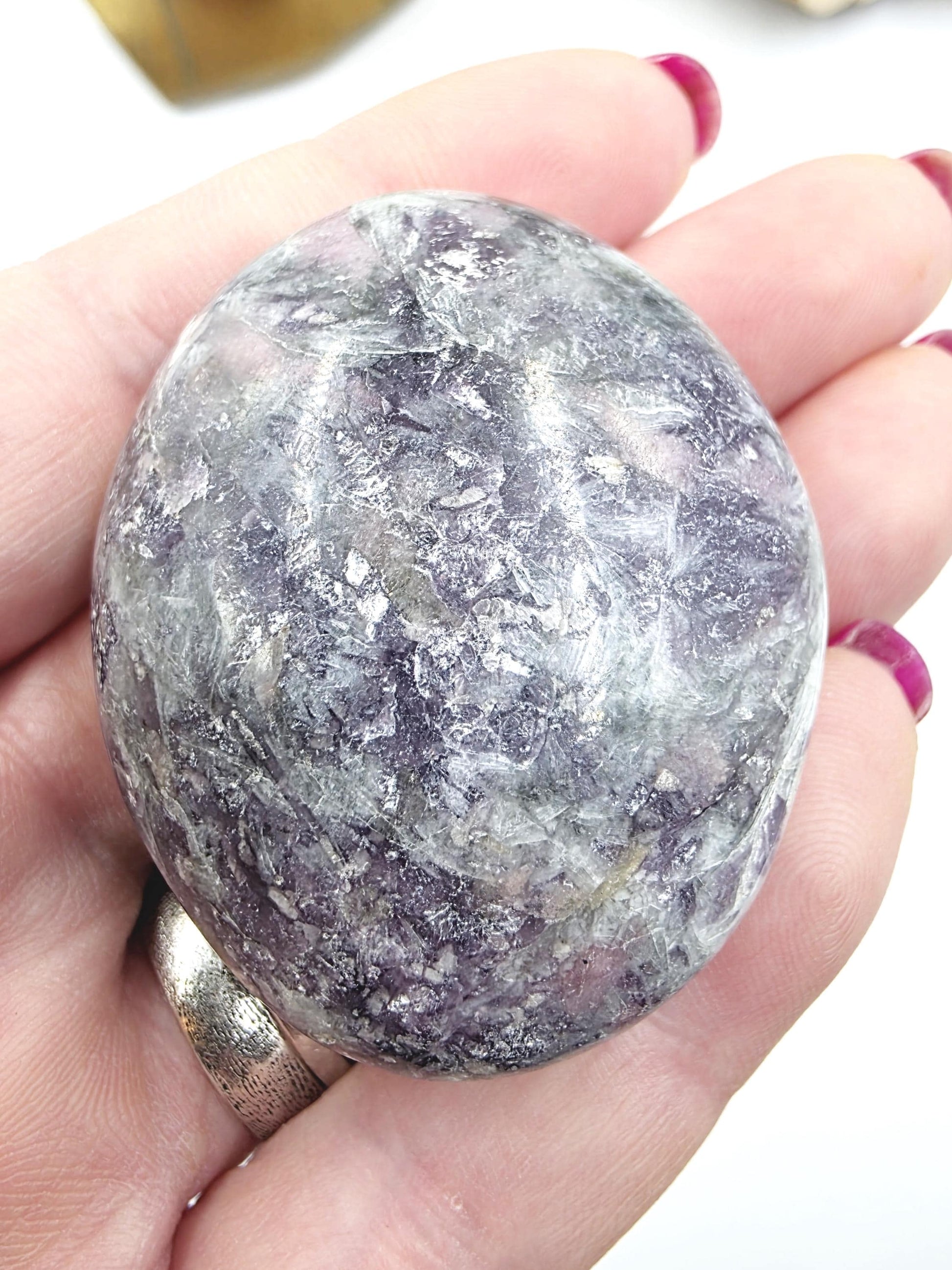 Unicorn Stone Palm Stone (Pegmatite) – Calm, Comfort & Emotional Healing Crystal, 65g