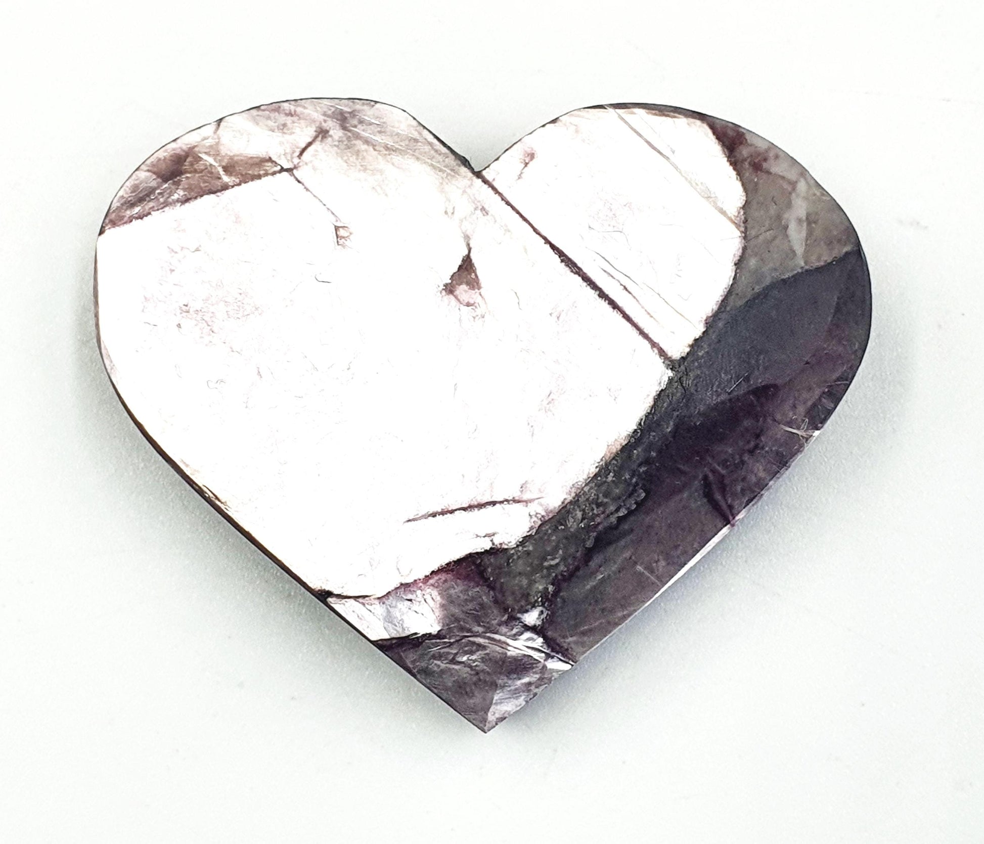 Flashy Purple Mica Crystal Heart - Intuition, Calm & Emotional Balance Crystal Carving - 60g