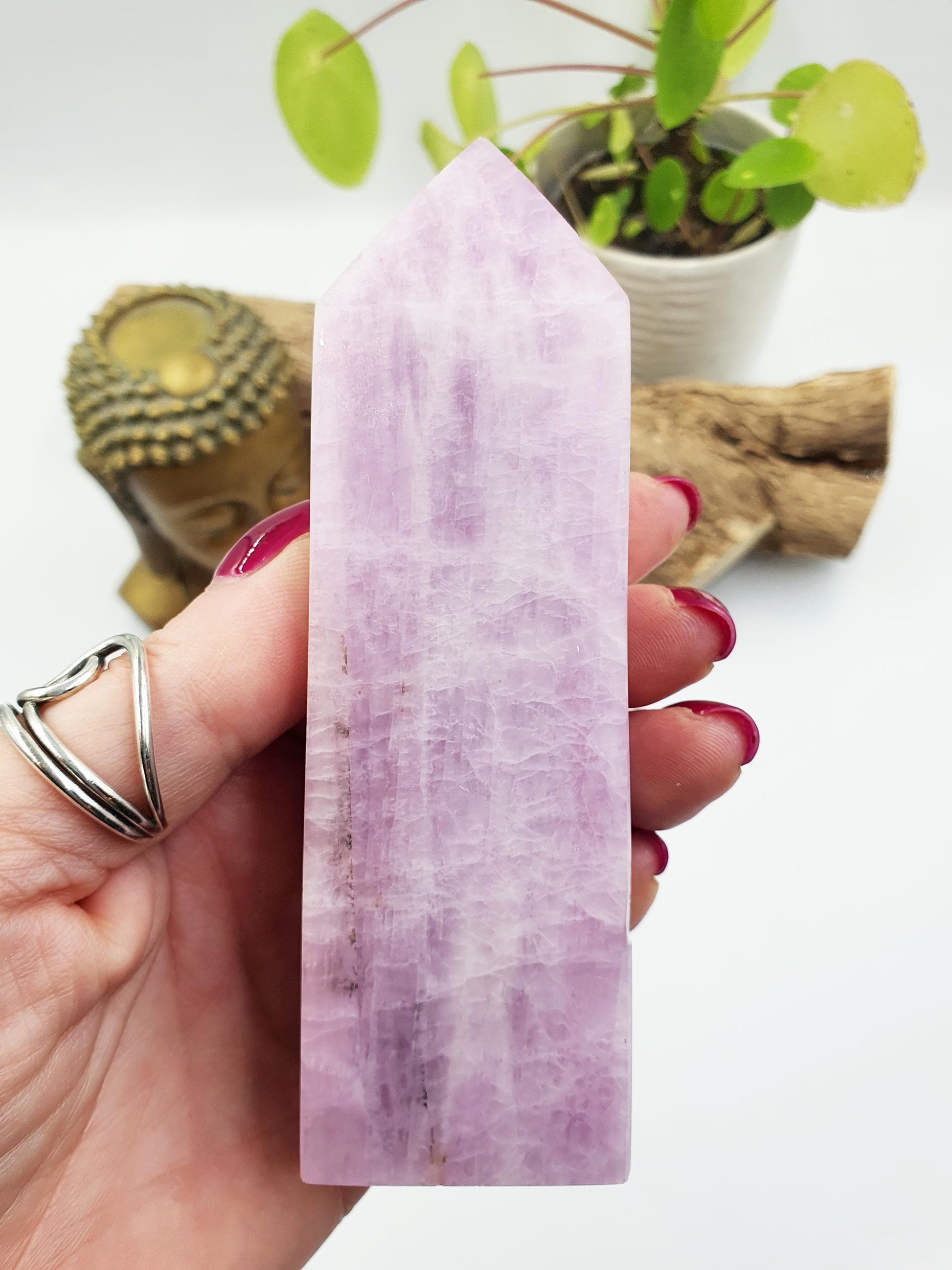 Kunzite Crystal Tower - Heart Chakra & Emotional Healing Crystal - 345g