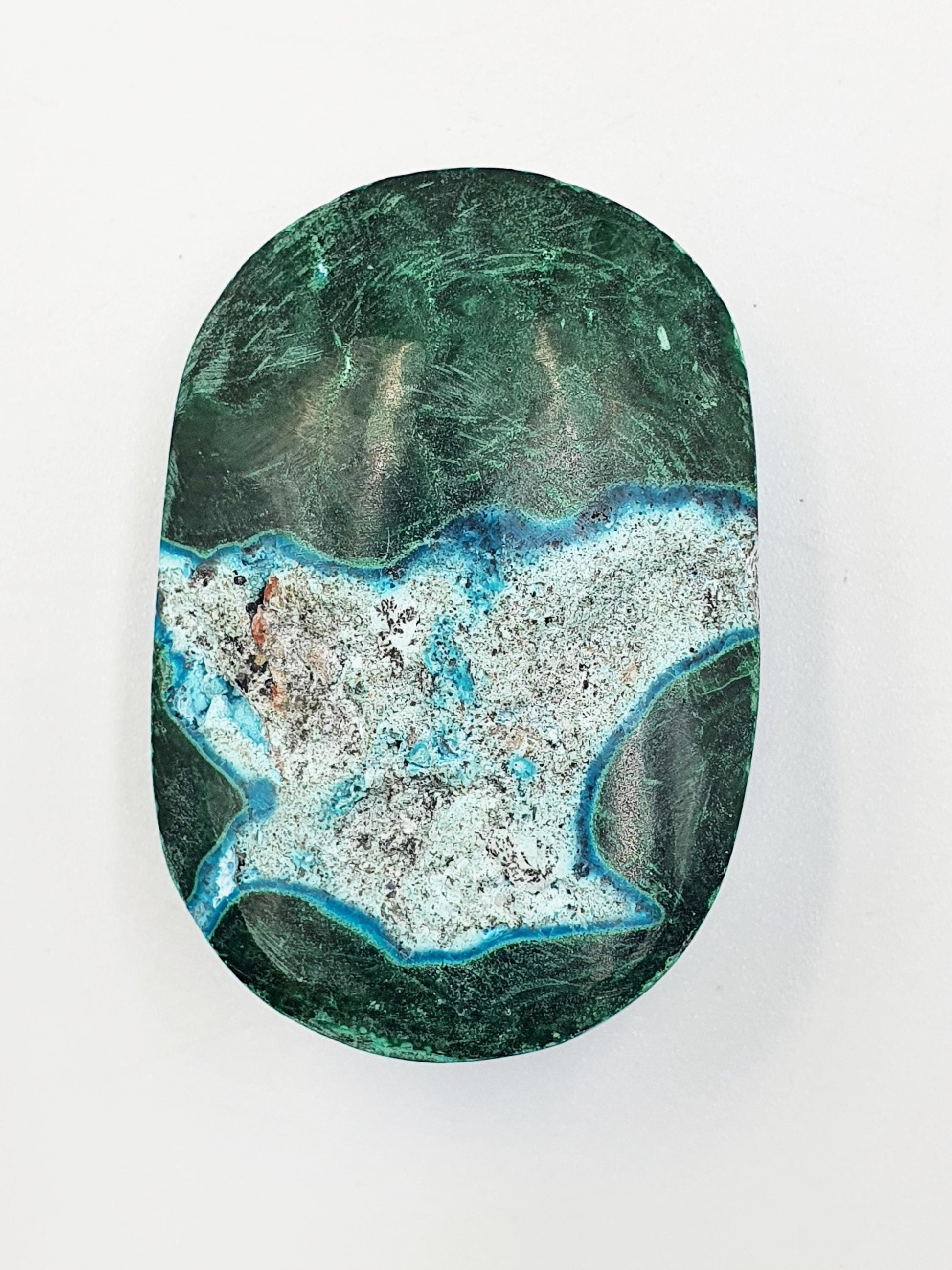 Chrysocolla & Malachite Palm Stone – Healing, Transformation and Emotional Balance Crystal, 55g