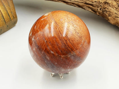 Rare Sunstone and Cordierite (Also known as Iolite) Sphere – Joy, Intuition & Inner Strength Healing Crystal Ball, 47mm