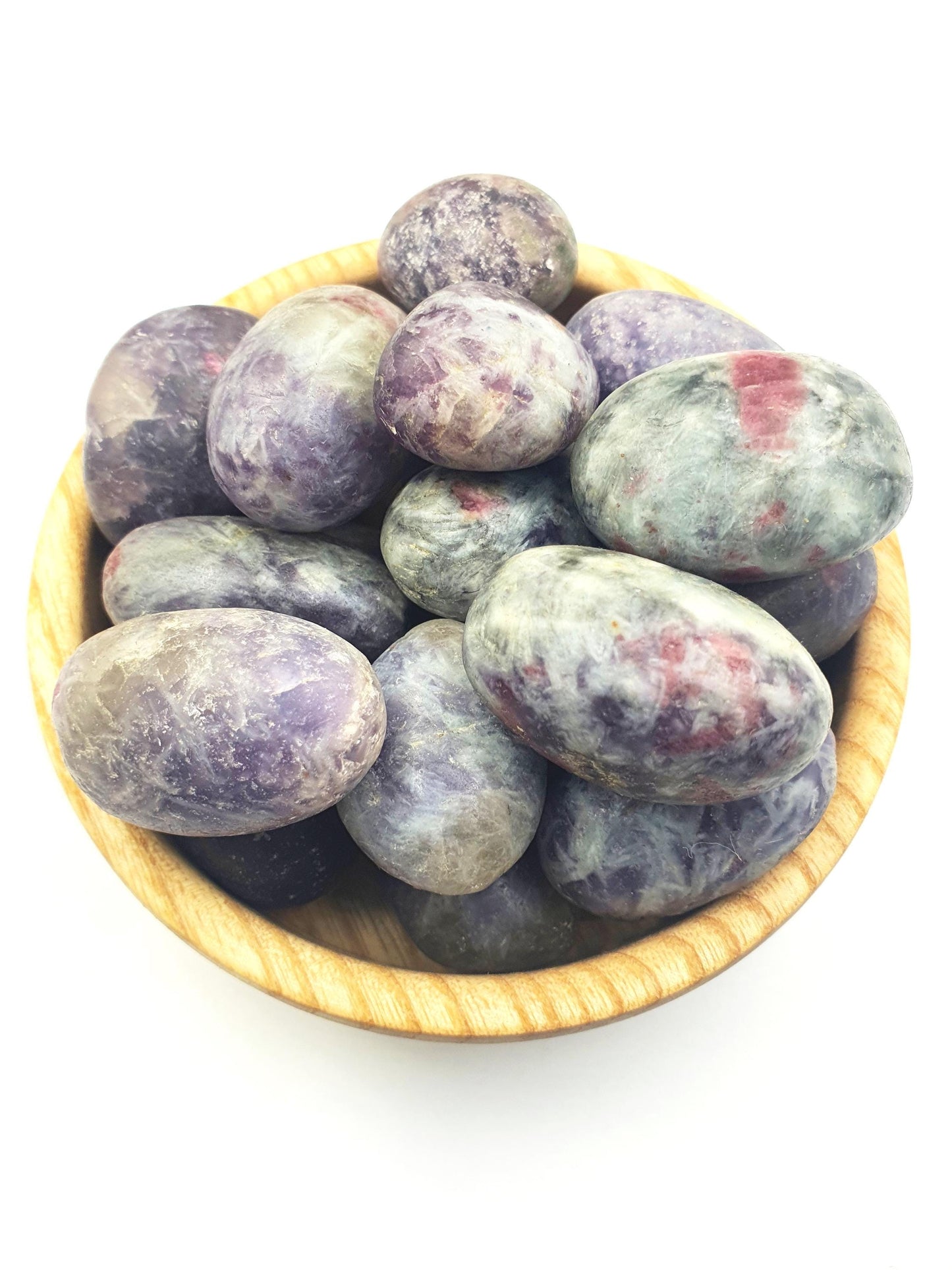 Unicorn Stone Tumble Stone (Pegmatite) – Calm, Comfort & Emotional Healing Crystal Mix (Lepidolite, Pink Tourmaline, Smoky Quartz), 3-4cm