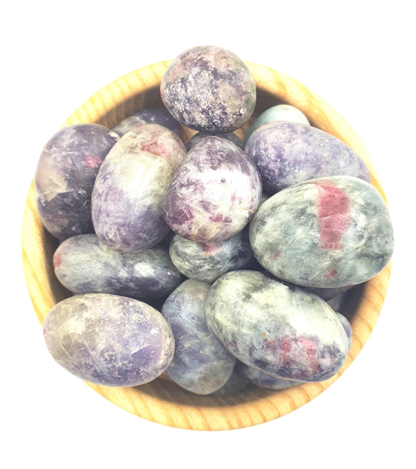 Unicorn Stone Tumble Stone (Pegmatite) – Calm, Comfort & Emotional Healing Crystal Mix (Lepidolite, Pink Tourmaline, Smoky Quartz), 3-4cm