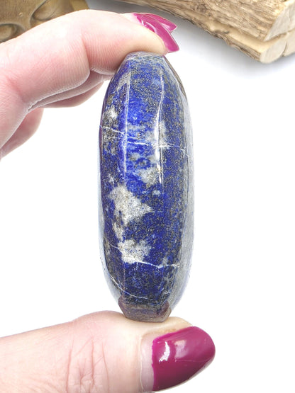 Lapis Lazuli Palm Stone - Wisdom & Truth Third Eye Chakra Crystal, 105g
