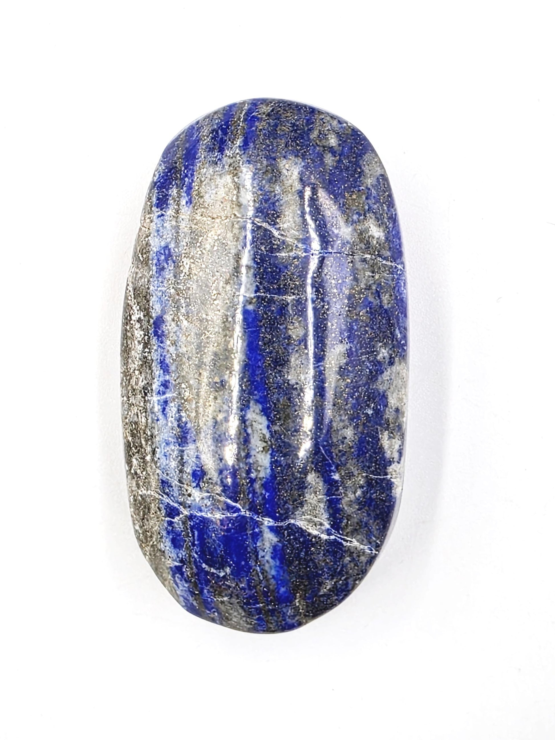 Lapis Lazuli Palm Stone - Wisdom & Truth Third Eye Chakra Crystal, 105g