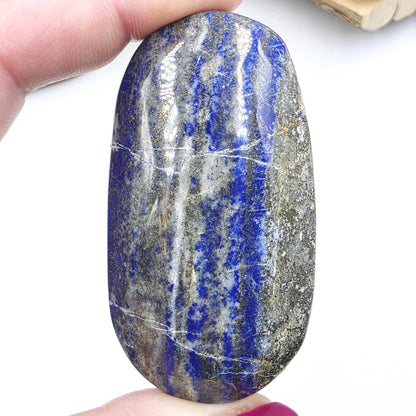 Lapis Lazuli Palm Stone - Wisdom & Truth Third Eye Chakra Crystal, 105g
