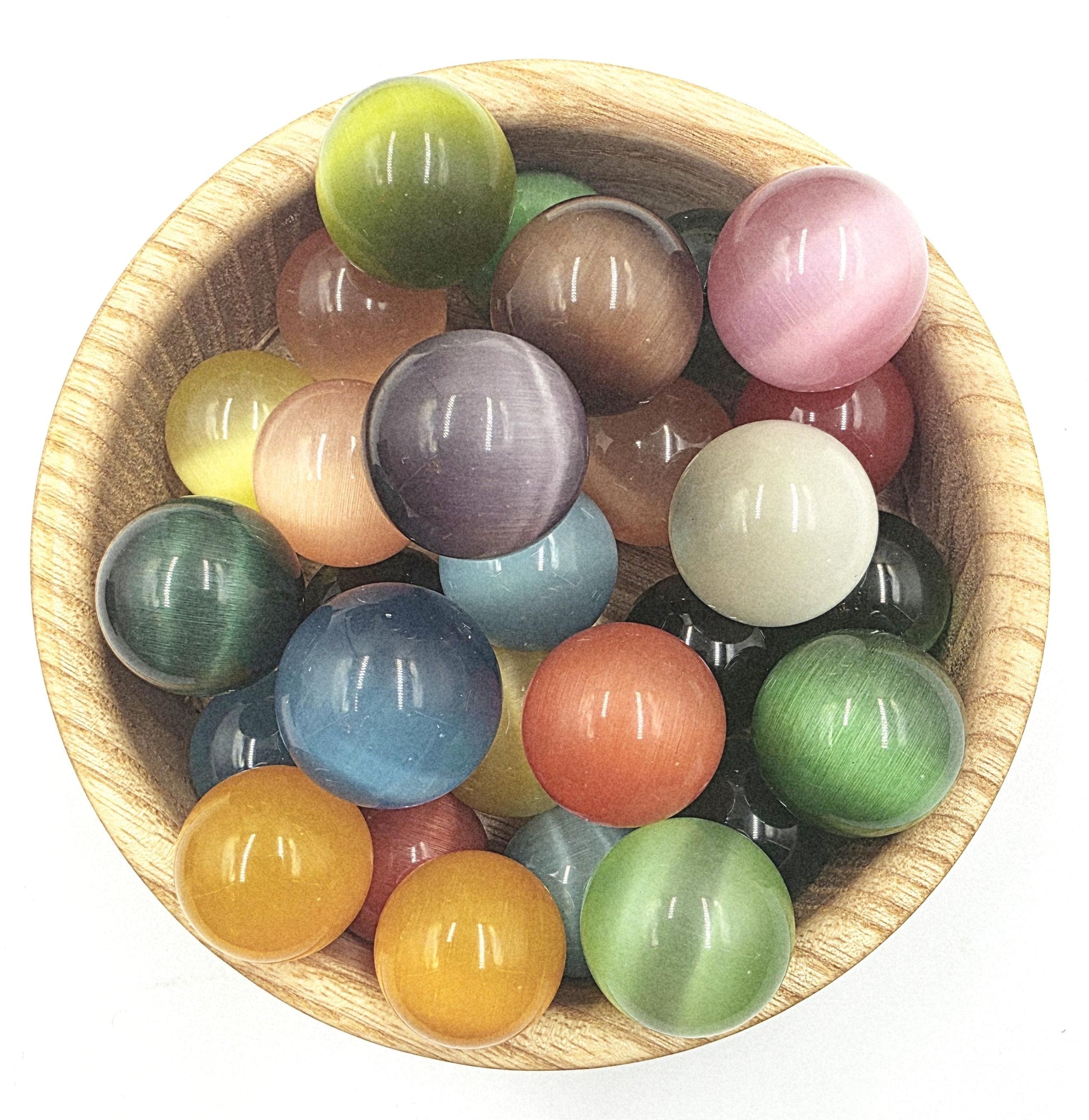 Cat’s Eye Mini Crystal Sphere – Protection, Intuition & Good Luck Crystal