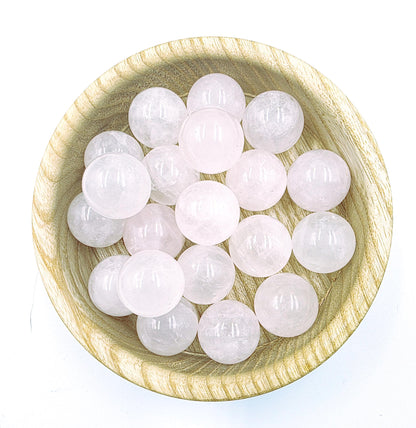 Rose Quartz Mini Crystal Sphere – Love, Calm & Emotional Healing Gemstone, 20mm