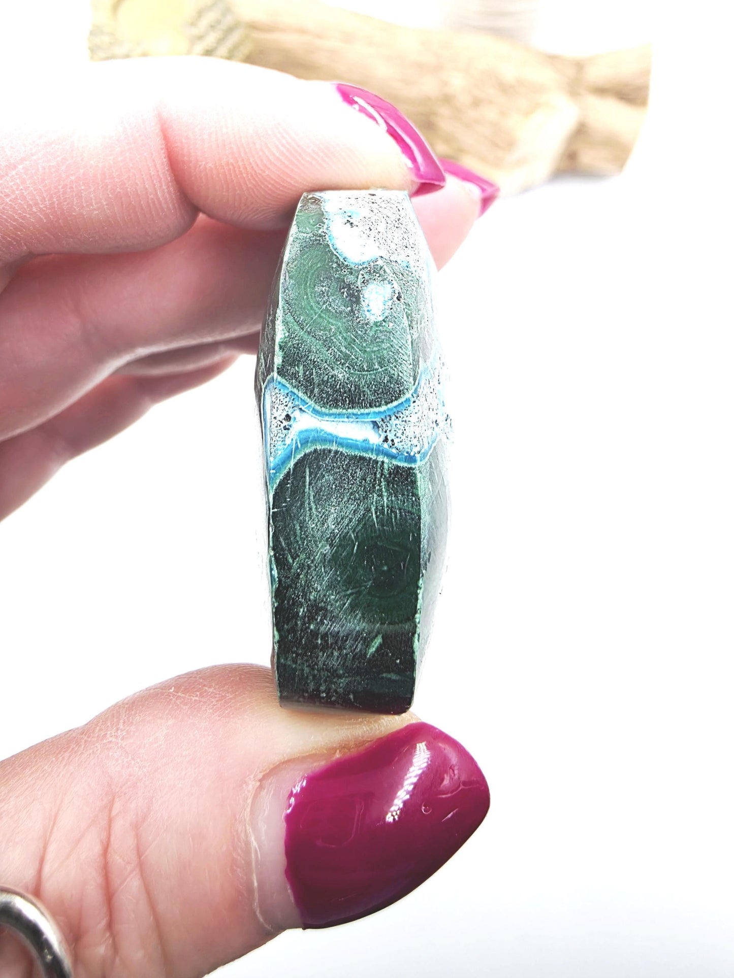 Chrysocolla & Malachite Palm Stone – Healing, Transformation and Emotional Balance Crystal, 65g