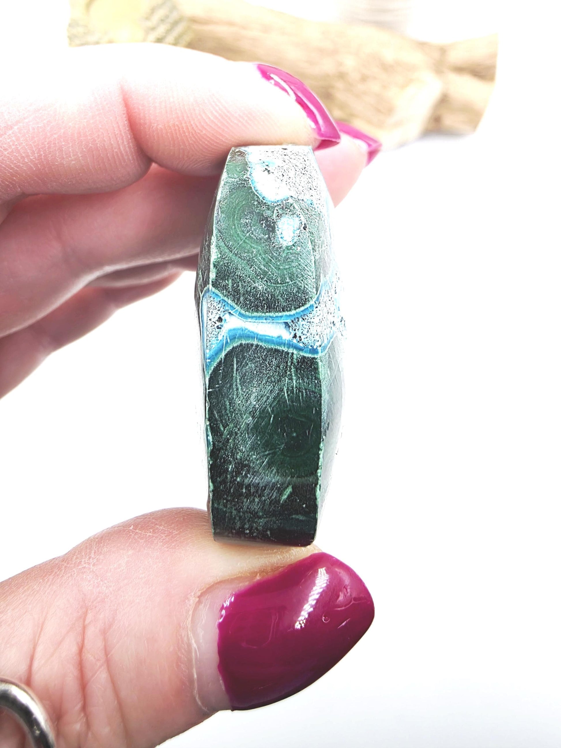 Chrysocolla & Malachite Palm Stone – Healing, Transformation and Emotional Balance Crystal, 65g