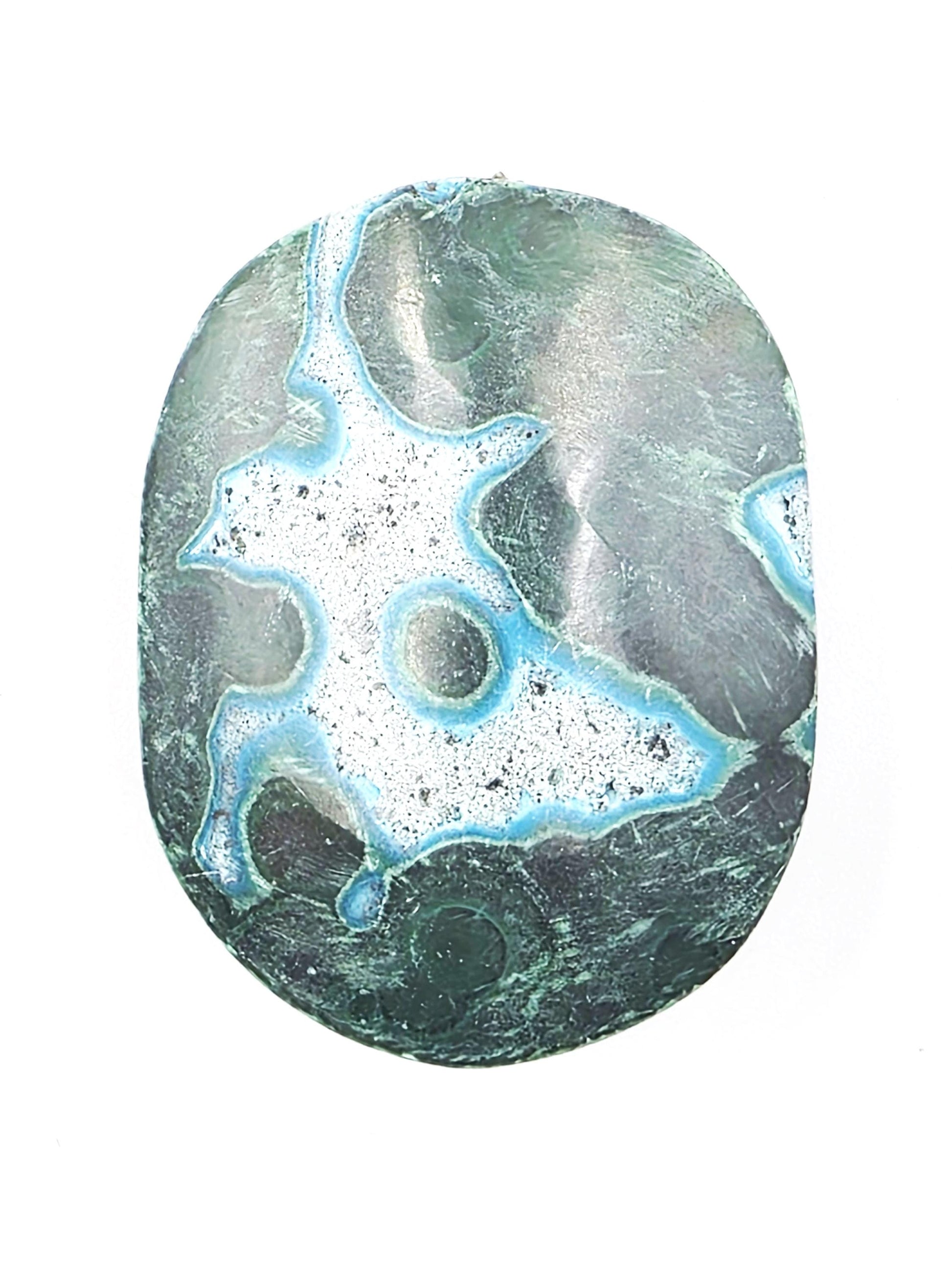 Chrysocolla & Malachite Palm Stone – Healing, Transformation and Emotional Balance Crystal, 65g