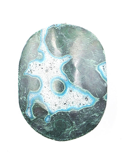 Chrysocolla & Malachite Palm Stone – Healing, Transformation and Emotional Balance Crystal, 65g