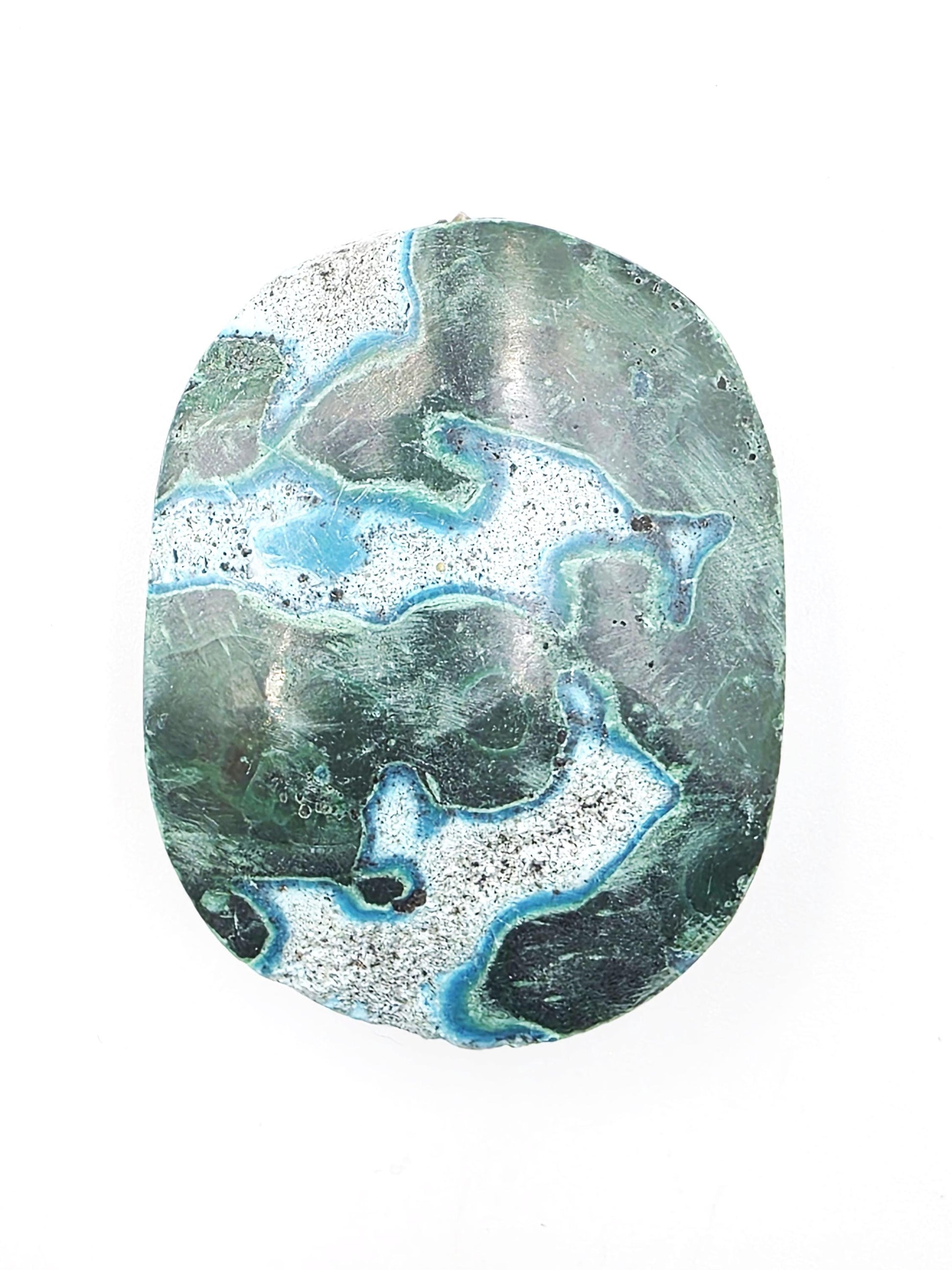 Chrysocolla & Malachite Palm Stone – Healing, Transformation and Emotional Balance Crystal, 65g