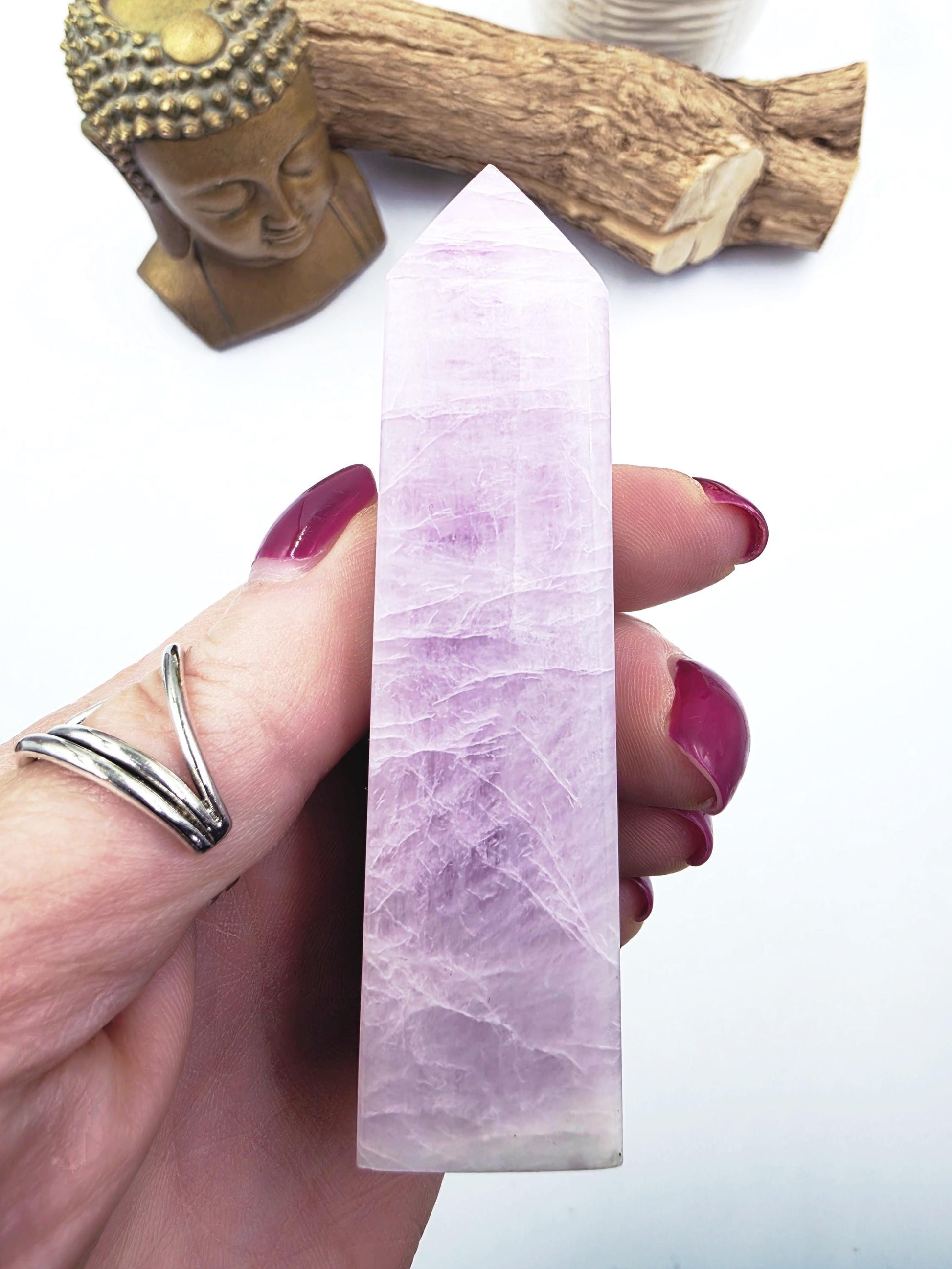 Kunzite Crystal Tower - Heart Chakra & Emotional Healing Crystal - 170g