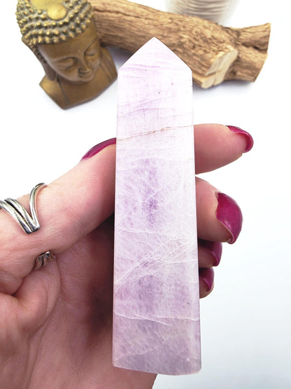Kunzite Crystal Tower - Heart Chakra & Emotional Healing Crystal - 170g