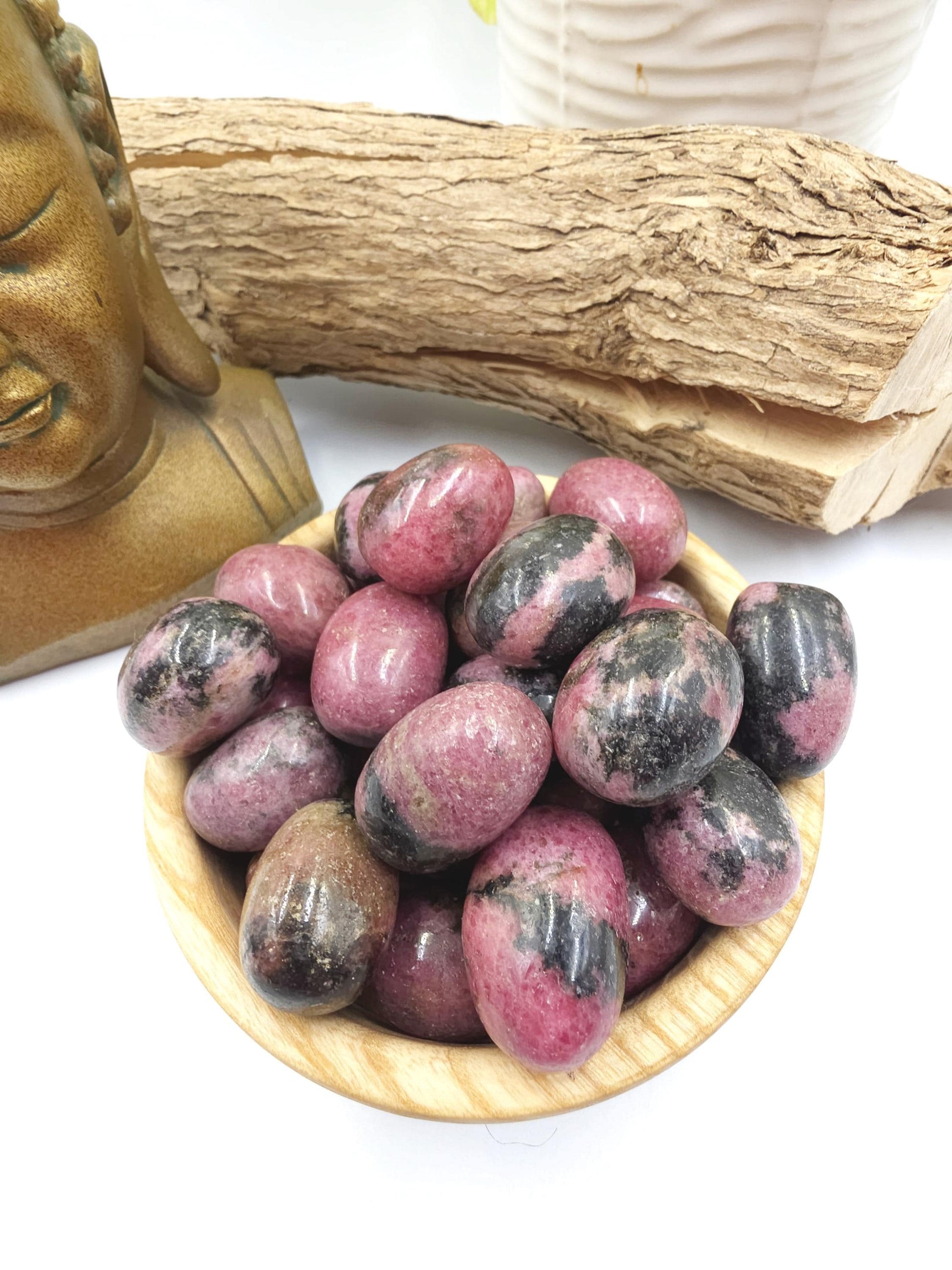Rhodonite Tumble Stone – Emotional Healing, Self-Love & Balance Crystal