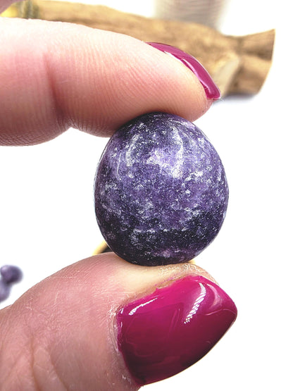 Lepidolite Tumble Stone – Calm, Stress Relief & Emotional Balance Healing Crystal