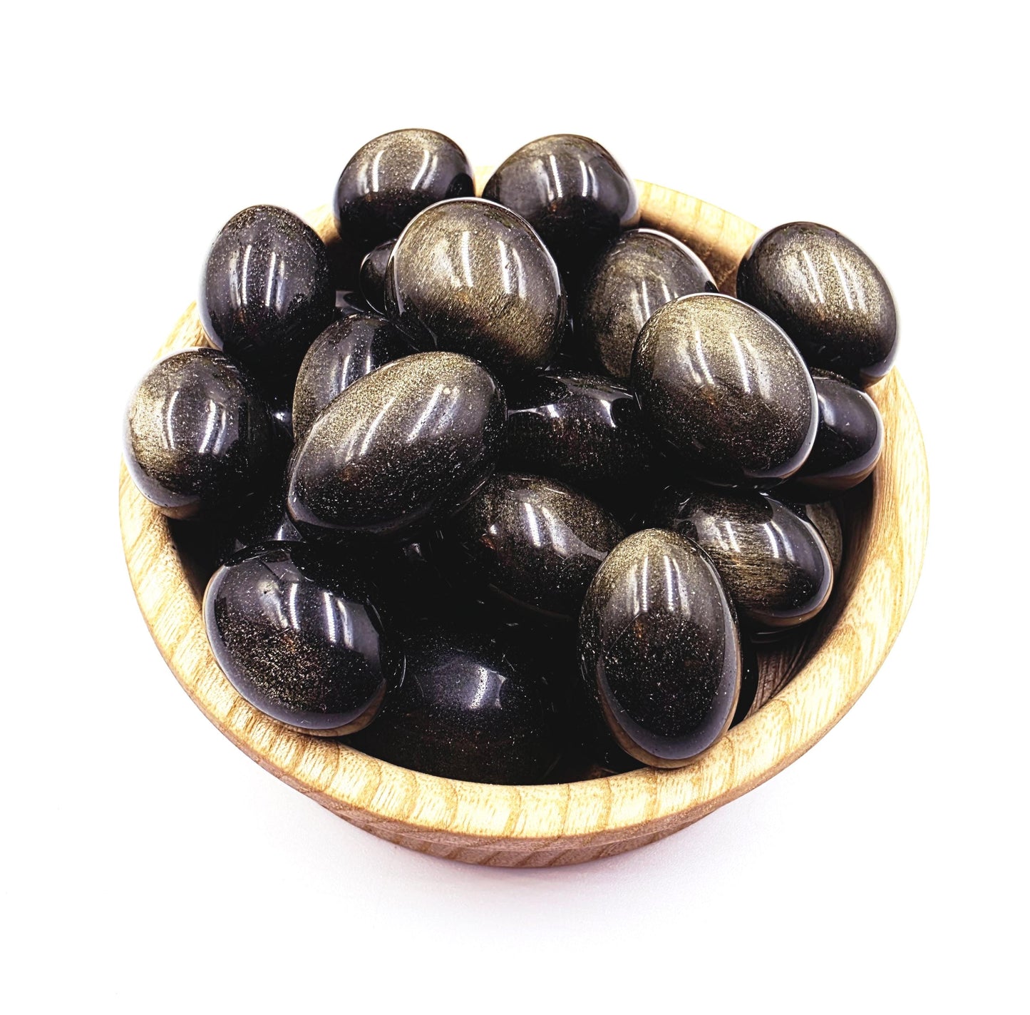 Gold Sheen Obsidian Tumble Stone – Protection, Confidence & Transformation Crystal