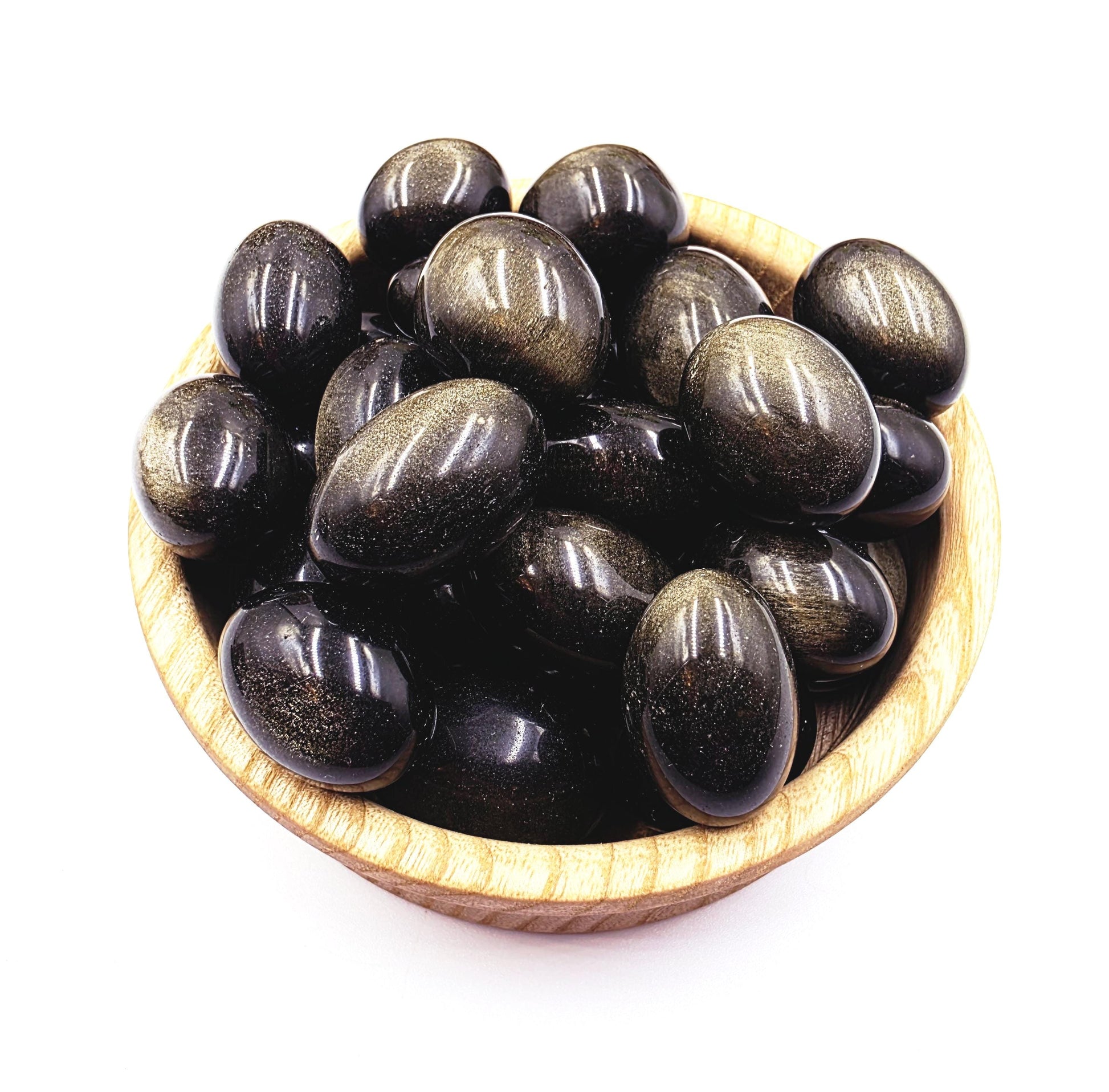 Gold Sheen Obsidian Tumble Stone – Protection, Confidence & Transformation Crystal