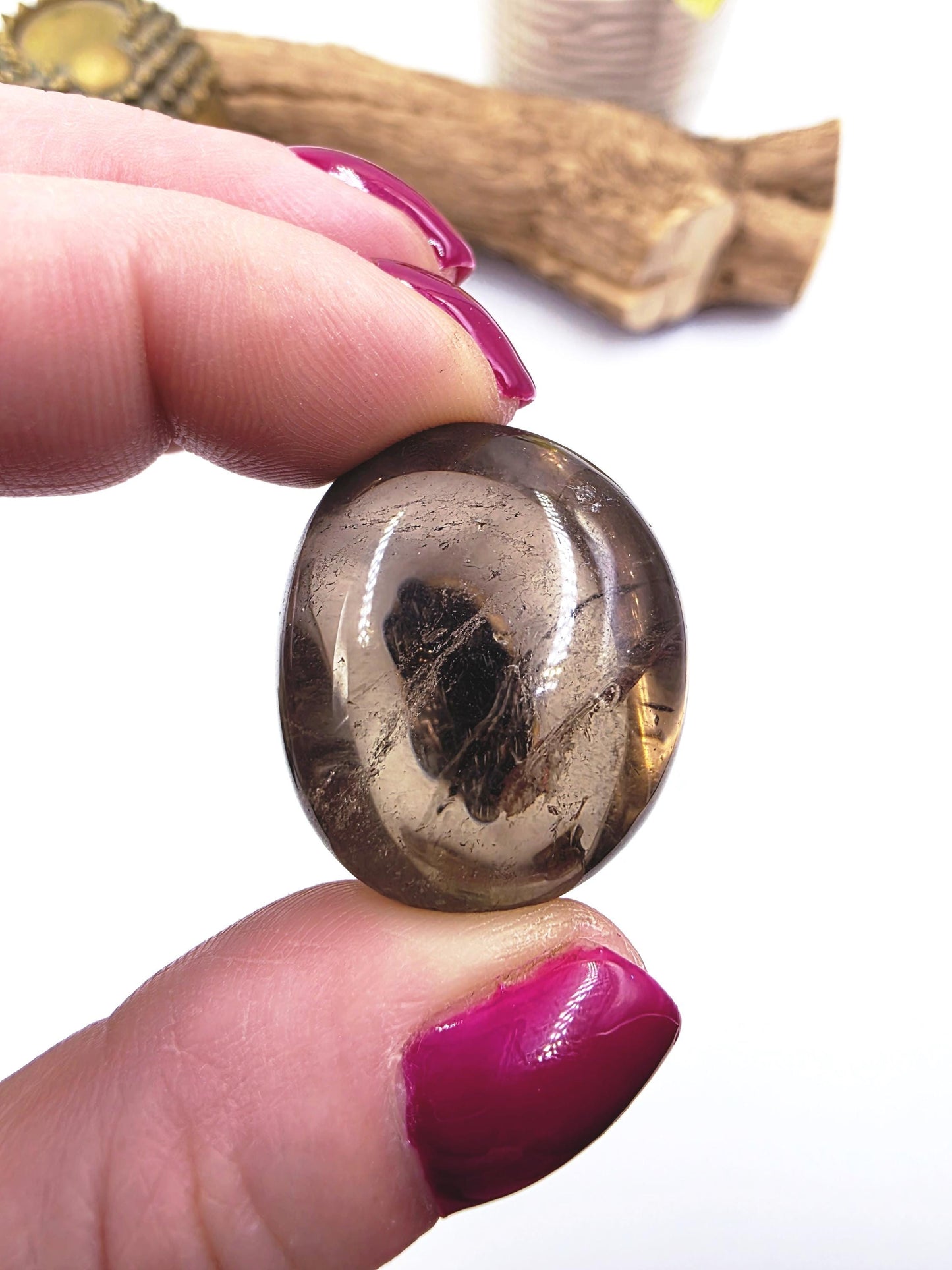 Large Smoky Quartz Tumble Stone – Grounding, Protection & Stress Relief Healing Crystal