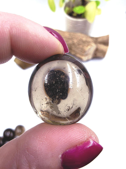 Large Smoky Quartz Tumble Stone – Grounding, Protection & Stress Relief Healing Crystal