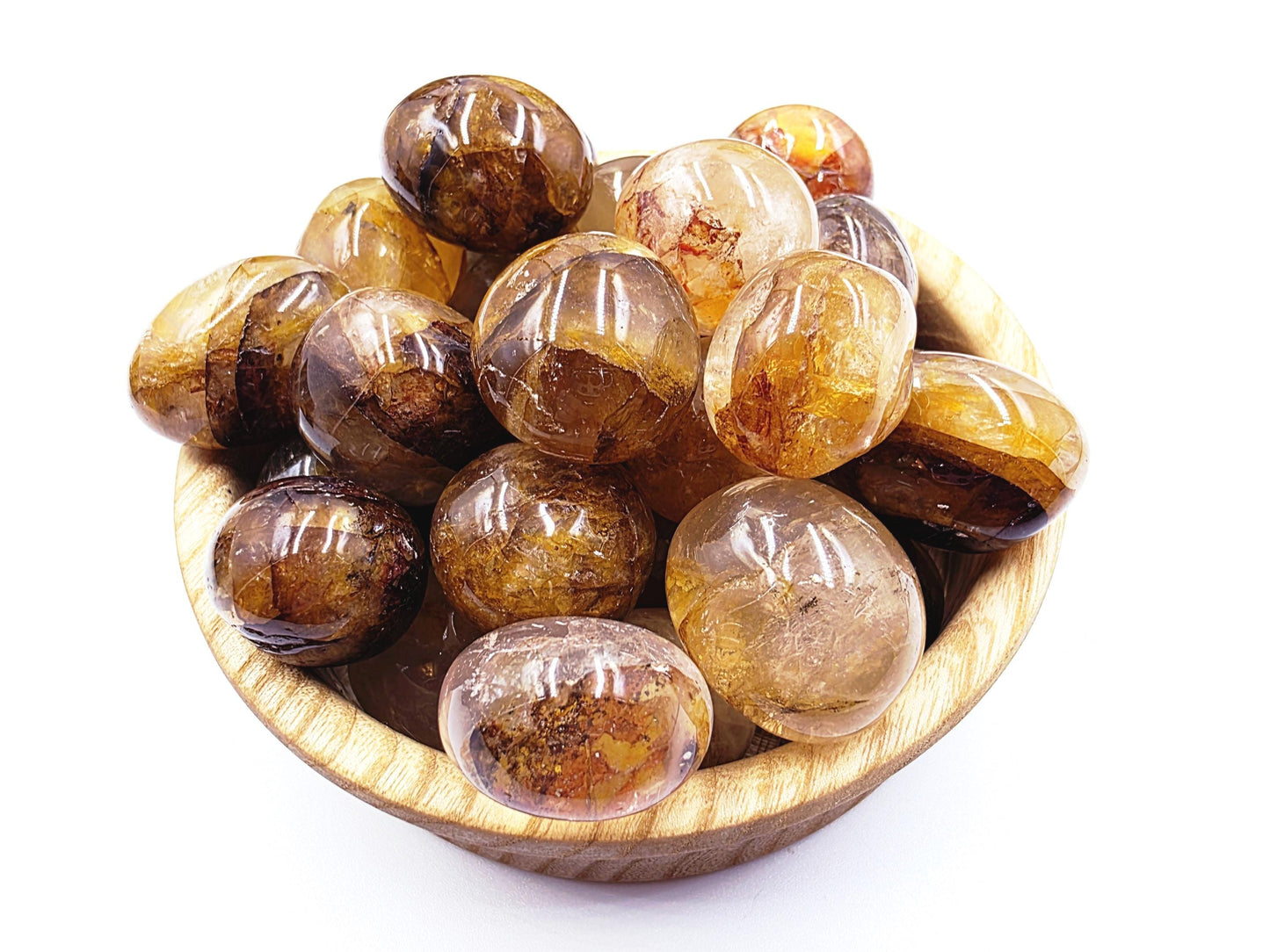 Golden Healer Quartz Tumble Stone – Energy Healing, Positivity & Spiritual Renewal Crystal, approx 2cm