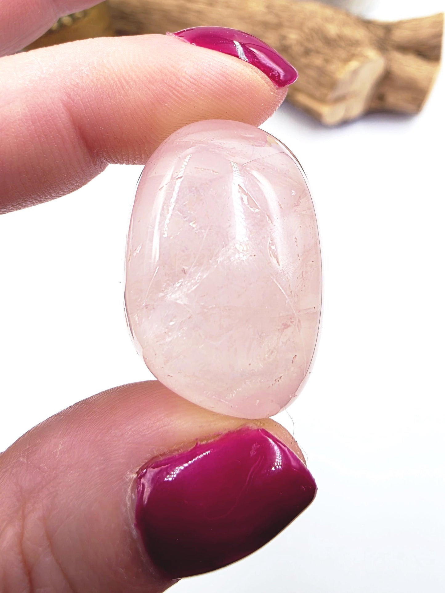 Rose Quartz Tumble Stone – Love, Self-Care & Emotional Healing Crystal