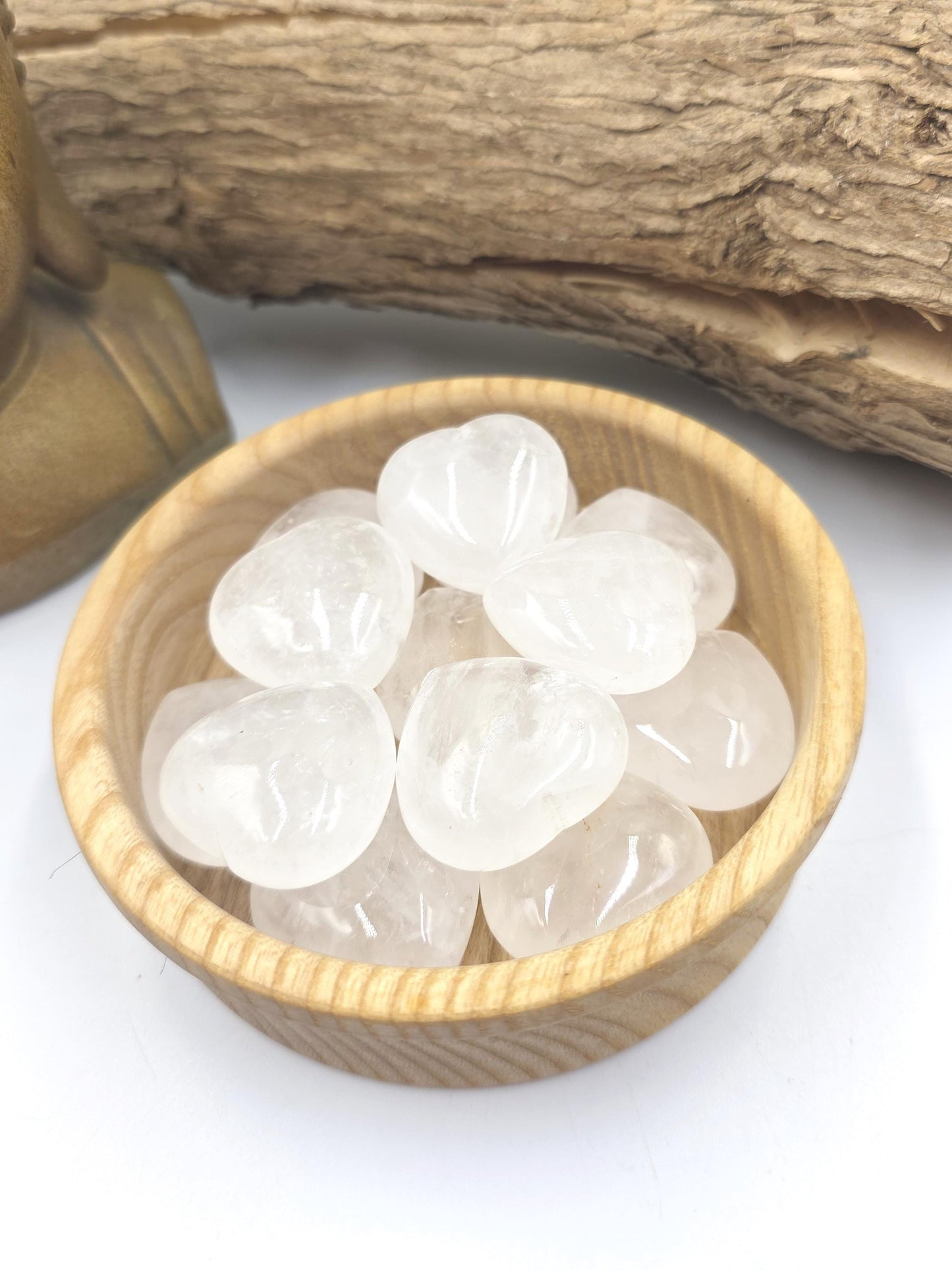 Clear Quartz Crystal Puff Heart – Clarity, Healing & Energy Amplification Crystal Carving
