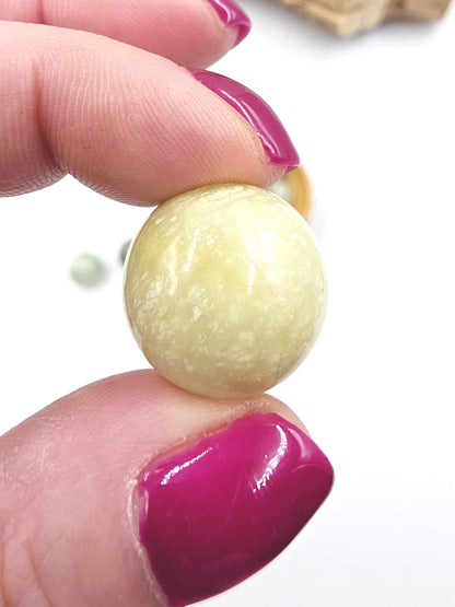 Jade Mini Crystal Sphere – Luck, Harmony & Prosperity Gemstone, approx 20mm