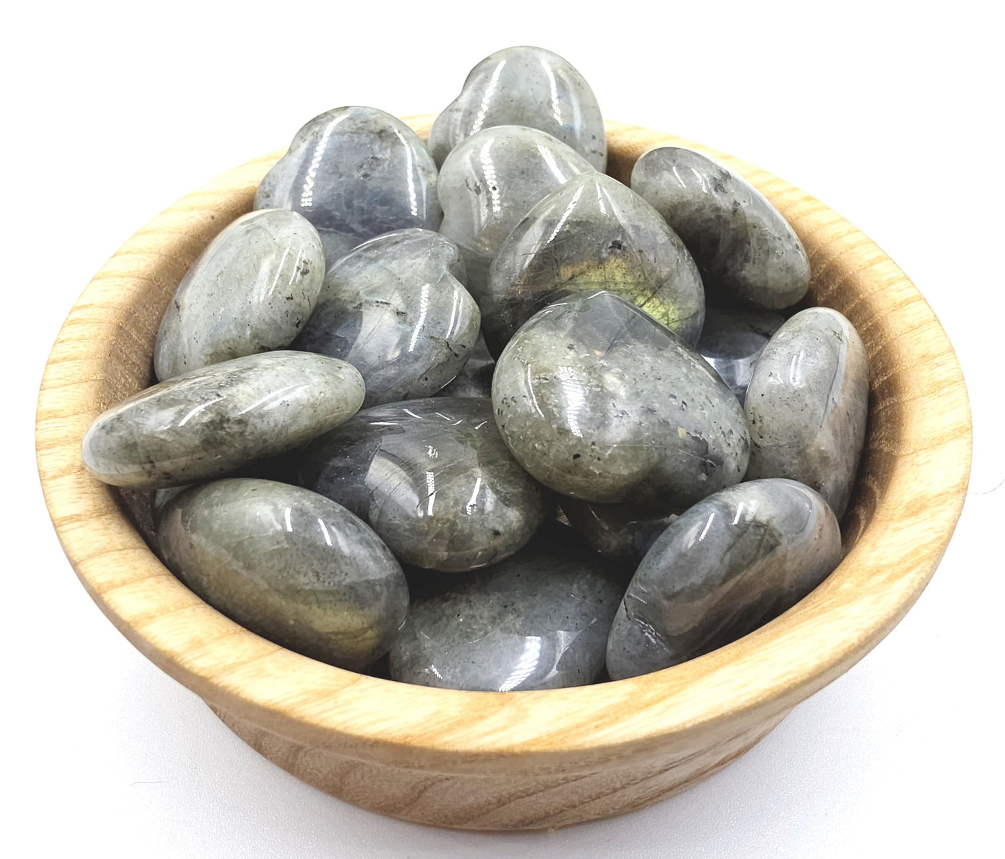 Labradorite Crystal Puff Heart – Intuition, Protection & Transformation Healing Stone