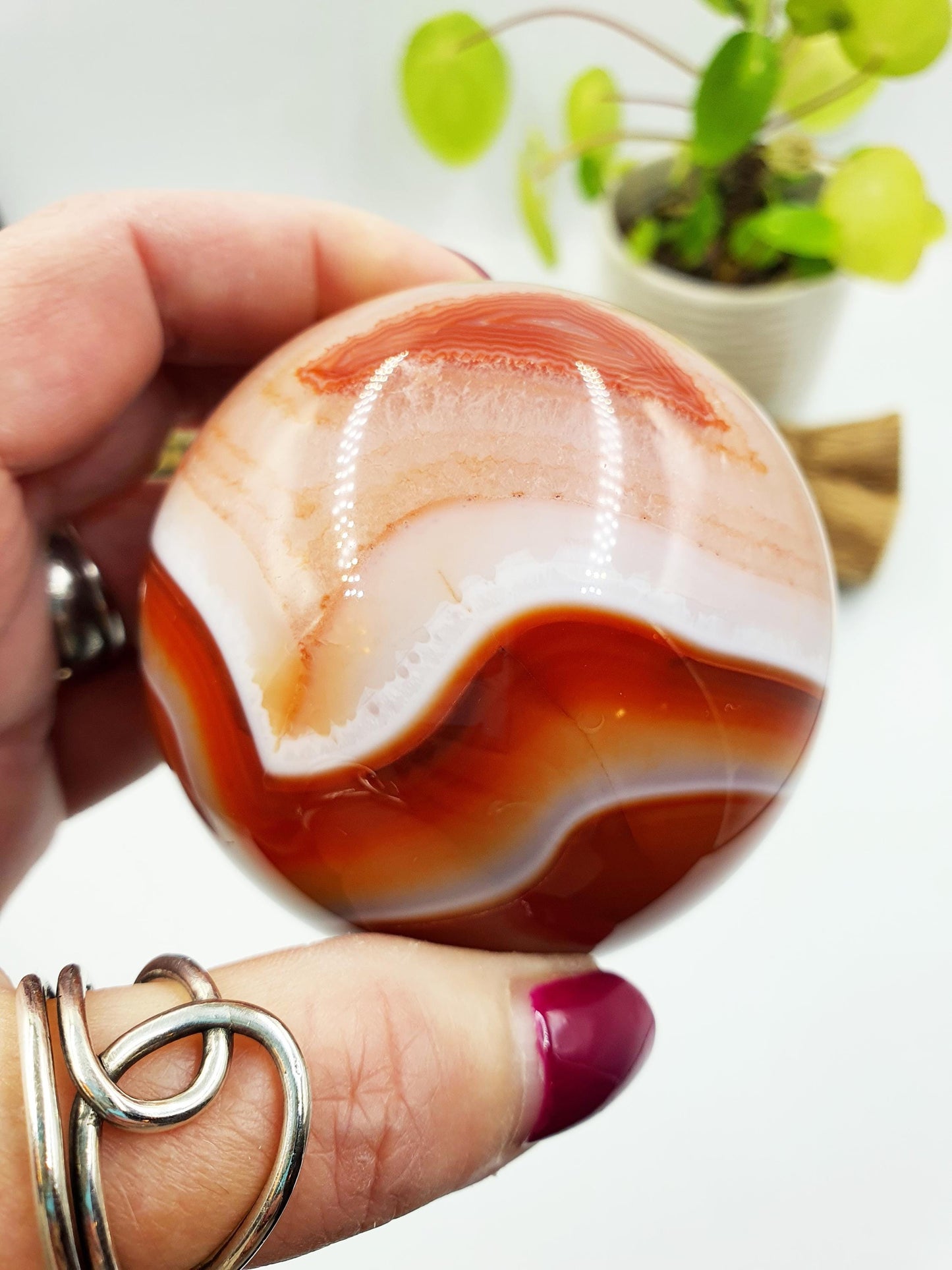 Carnelian Sphere – Courage, Creativity & Motivation Healing Crystal Ball, 69mm