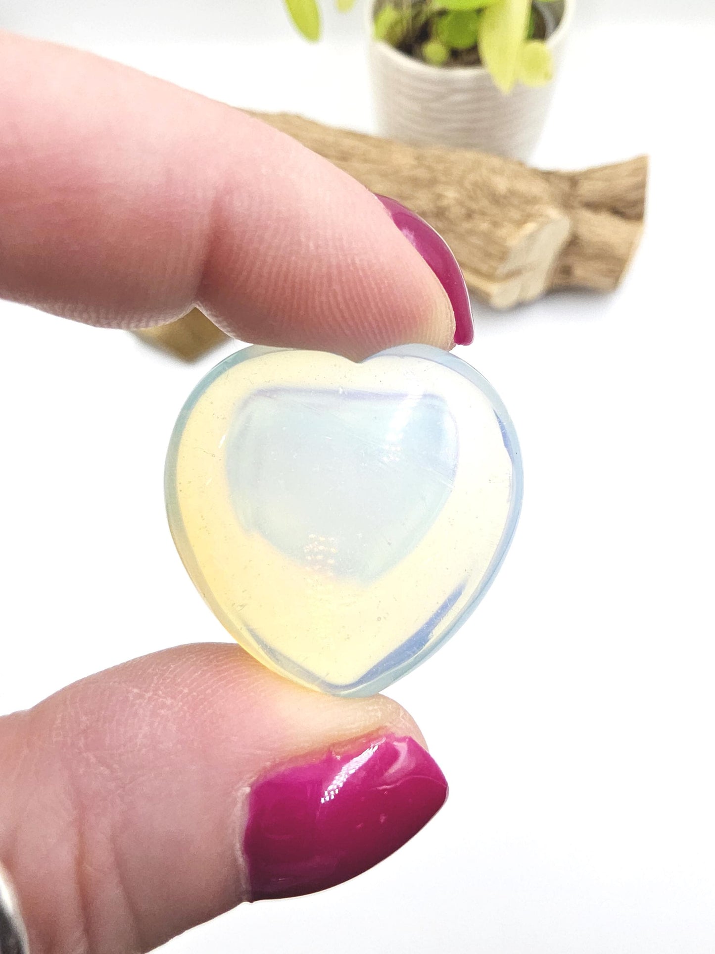 Opalite Crystal Heart – Calm, Emotional Clarity & Uplifting Energy Crystal