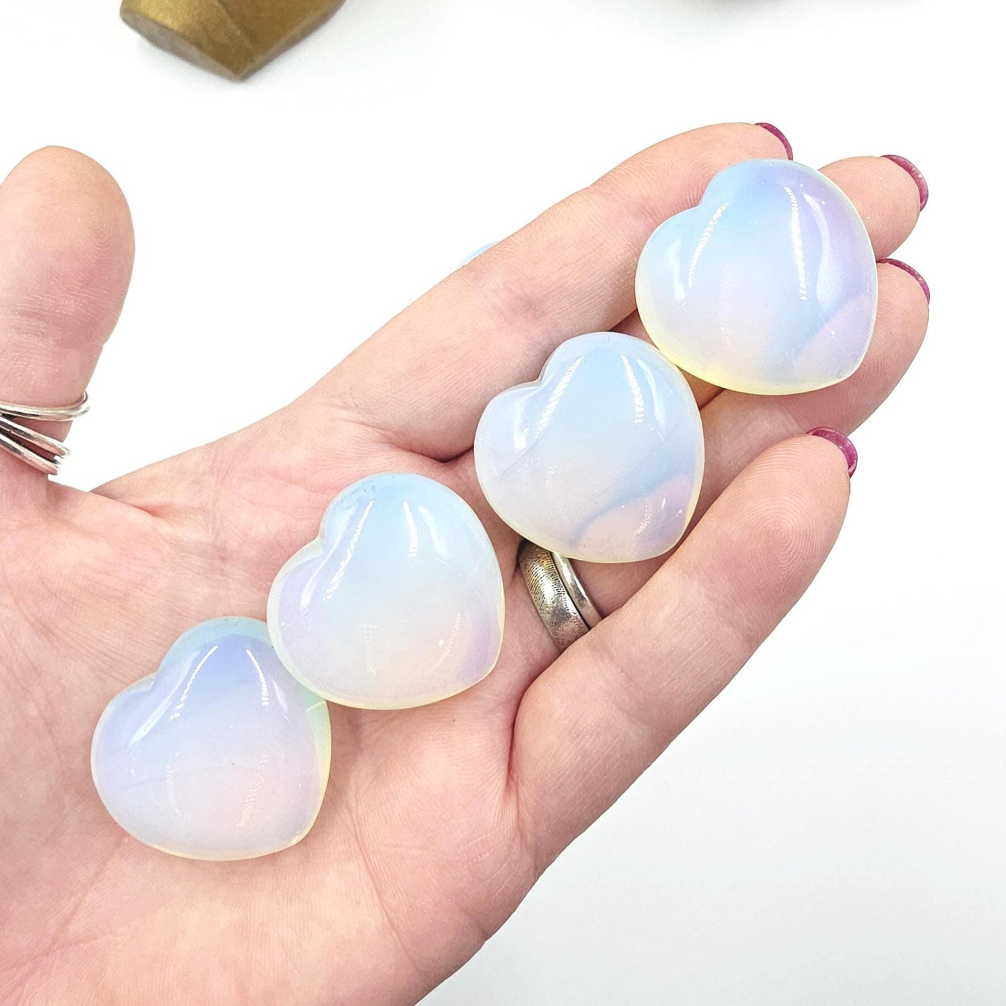 Opalite Crystal Heart – Calm, Emotional Clarity & Uplifting Energy Crystal