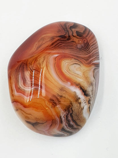 Sardonyx Palm Stone - Strength & Protection Healing, 60g