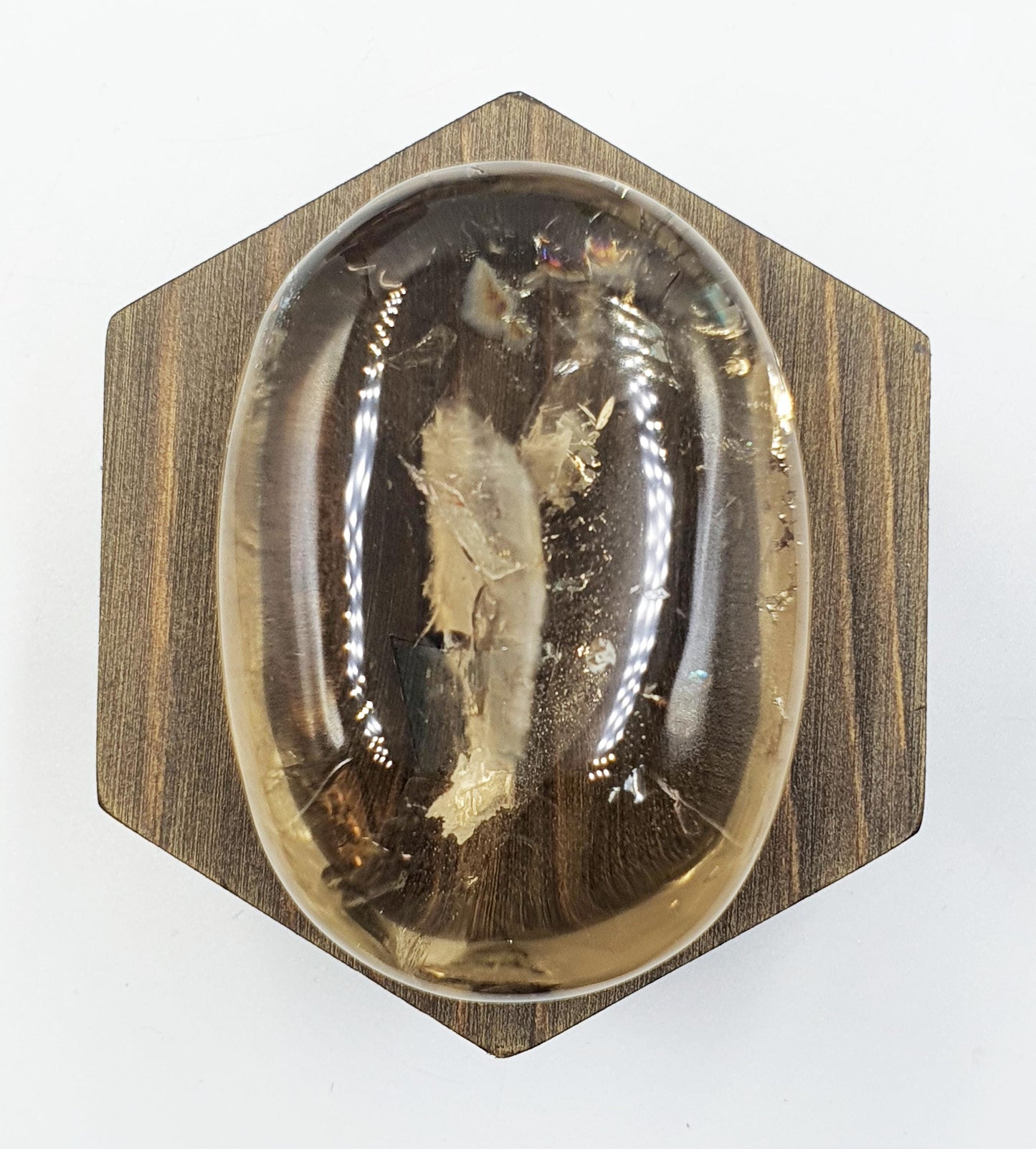 Large High Grade Large Smoky Quartz Palm Stone - Grounding & Protection Crystal, 185g