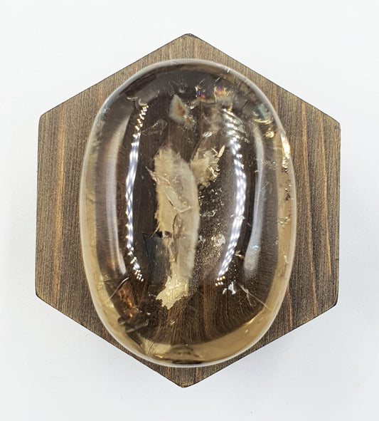 Large High Grade Large Smoky Quartz Palm Stone - Grounding & Protection Crystal, 185g