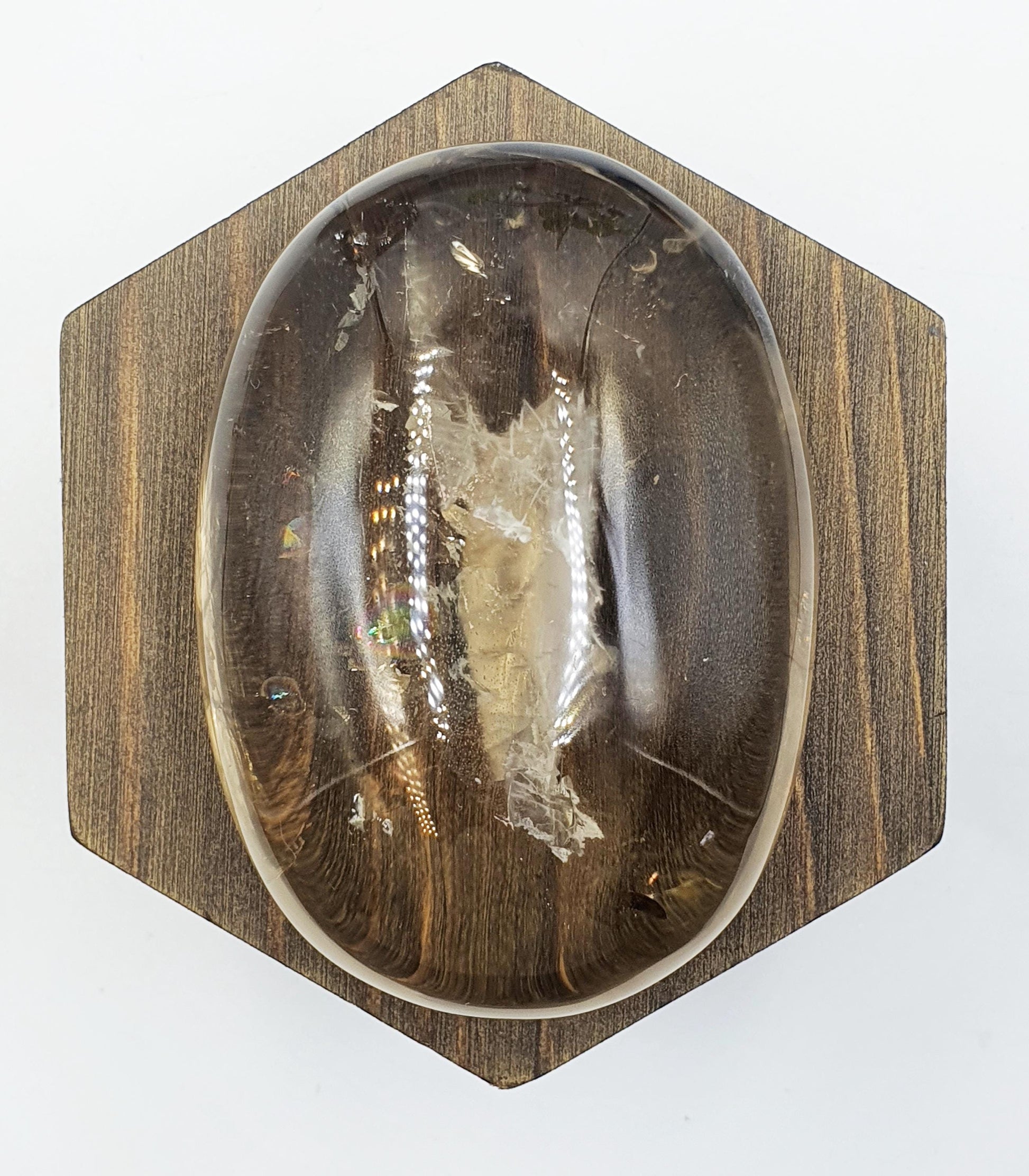 Large High Grade Large Smoky Quartz Palm Stone - Grounding & Protection Crystal, 185g