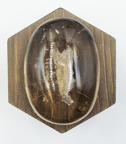 Large High Grade Large Smoky Quartz Palm Stone - Grounding & Protection Crystal, 185g