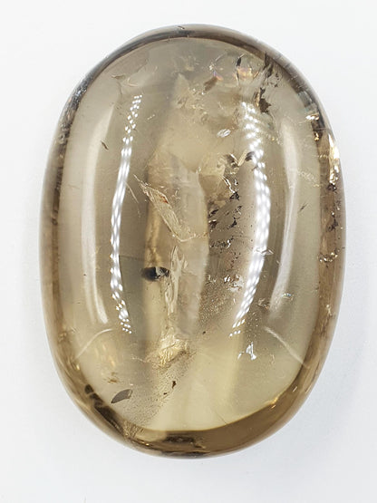 Large High Grade Large Smoky Quartz Palm Stone - Grounding & Protection Crystal, 185g