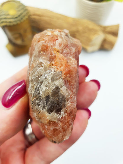 Sparkly Raw Sunstone Specimen – Joy, Confidence & Positive Energy Natural Crystal Piece, 95g