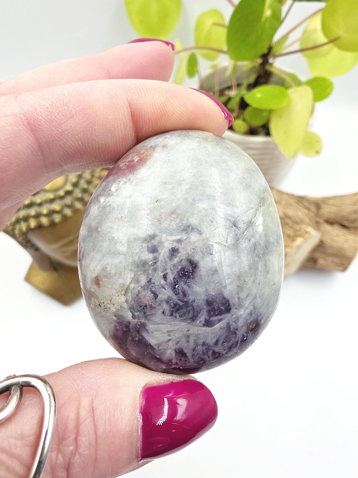 Large Unicorn Stone Palm Stone (Pegmatite) – Calm, Comfort & Emotional Healing Crystal, 100g