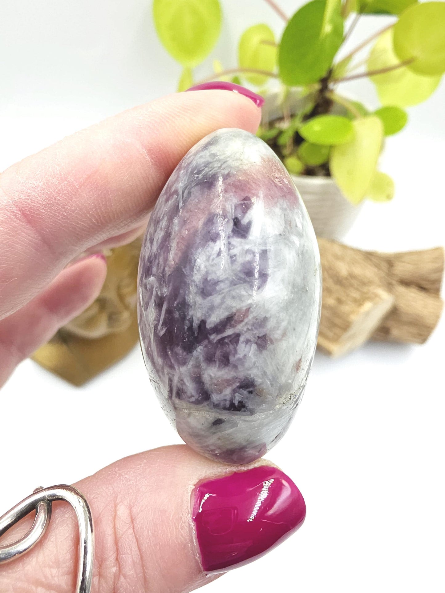 Large Unicorn Stone Palm Stone (Pegmatite) – Calm, Comfort & Emotional Healing Crystal, 100g
