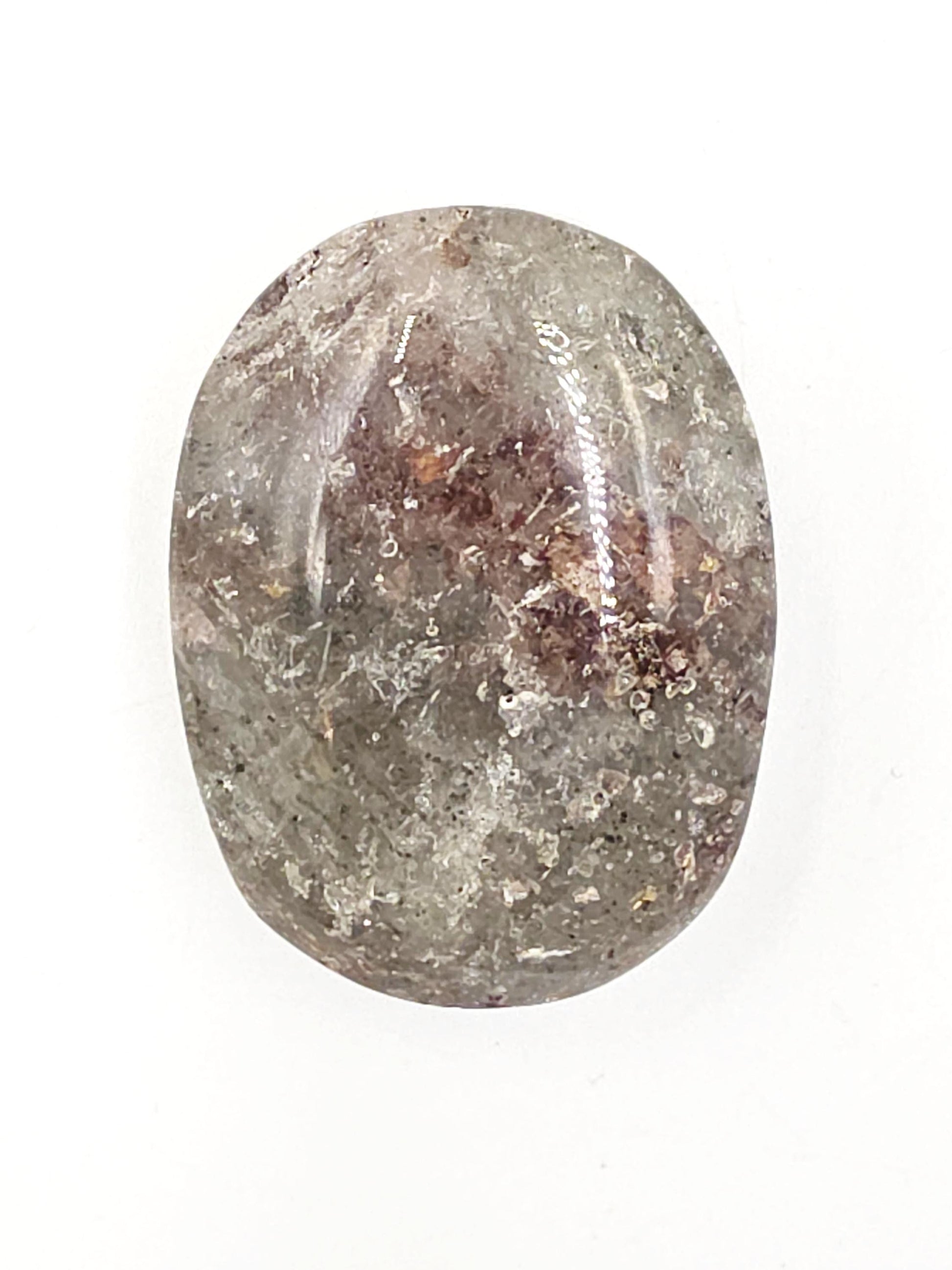 Garden Quartz (Lodolite) Palm Stone – Manifestation, Clarity & Inner Journey Healing Crystal, 50g