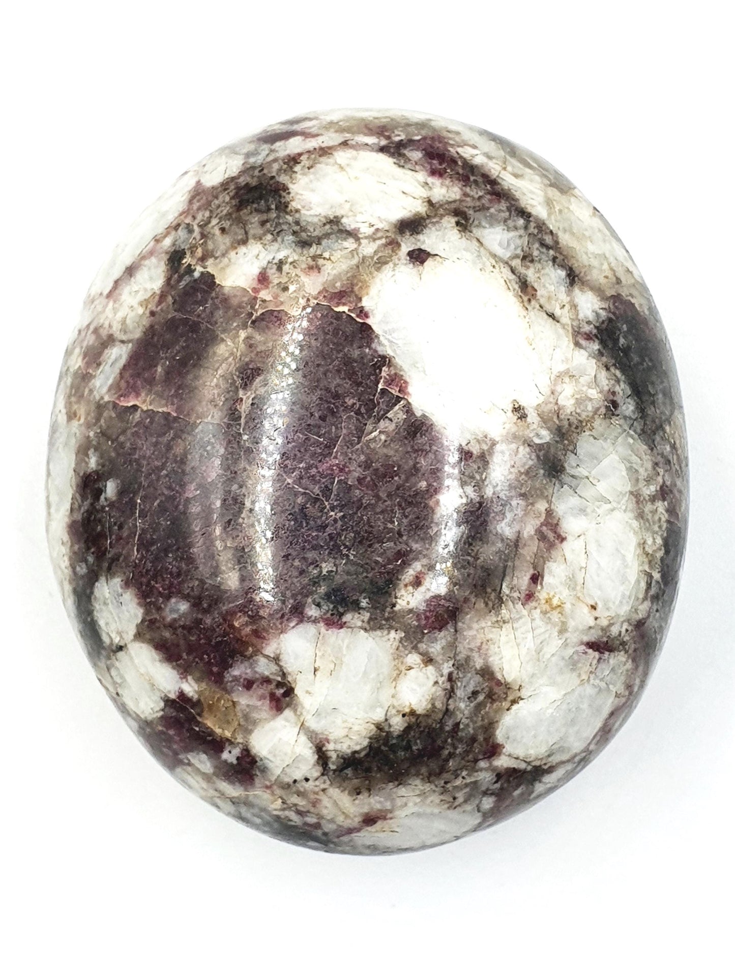 Large Plum Blossom Tourmaline Palm Stone (Rubellite) – Love, Compassion & Emotional Healing Crystal, 185g