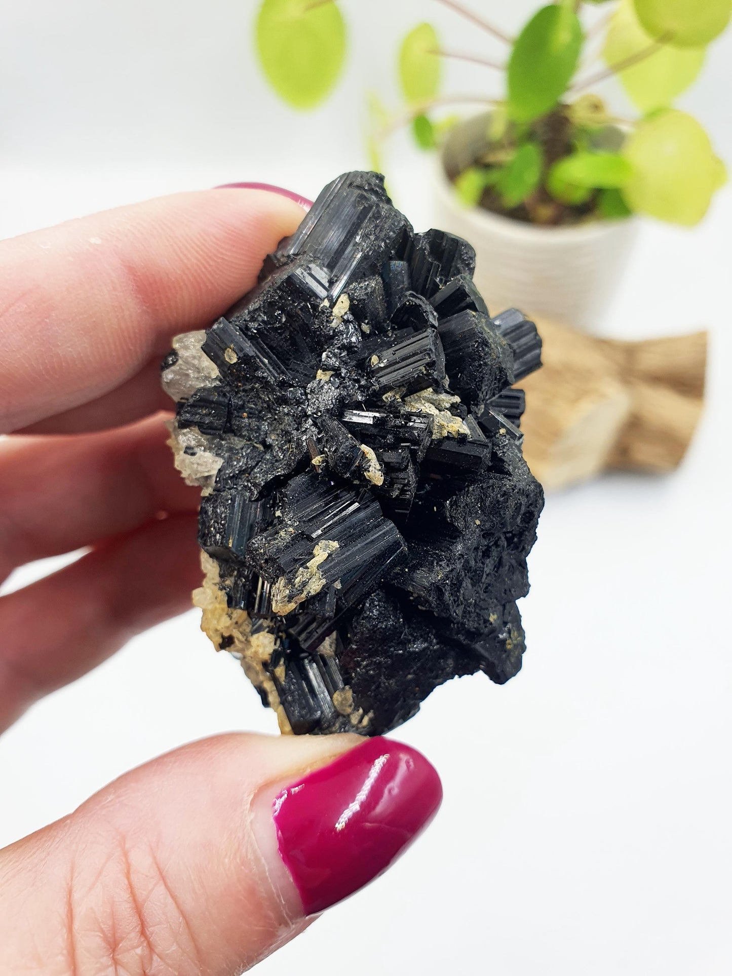 Flashy Raw Zambian Tourmaline Cluster Specimen - Natural Protection and Grounding Crystal - 90g