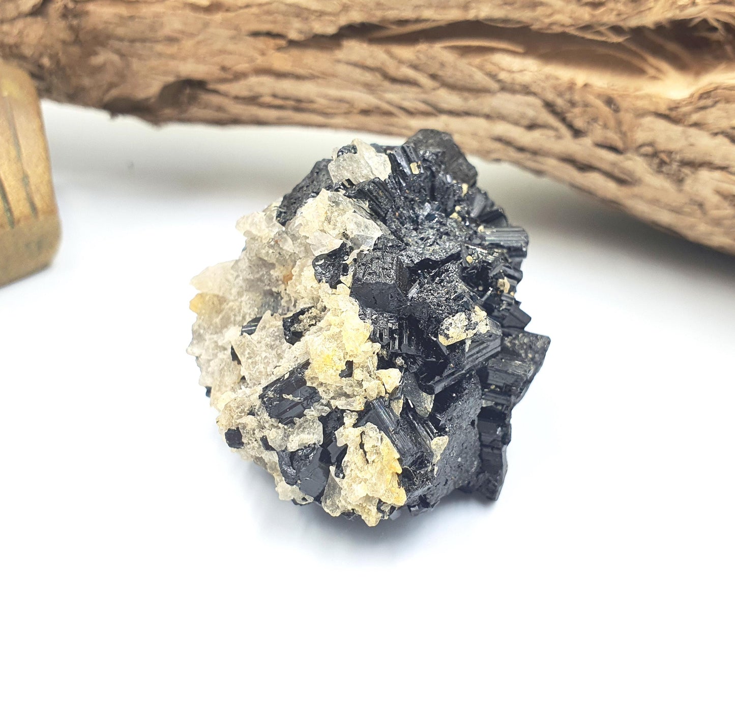 Flashy Raw Zambian Tourmaline Cluster Specimen - Natural Protection and Grounding Crystal - 90g