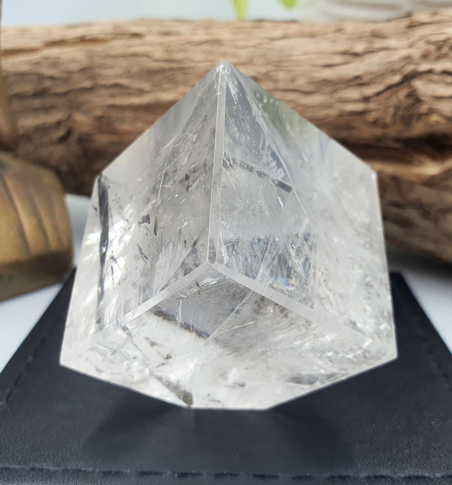 Clear Quartz Heptahedron (Cube) – Clarity, Energy Amplification & Manifestation Sacred Geometry Crystal, 185g